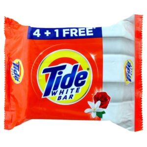 Tide White Detergent Bar - 200g (4+1 Free)