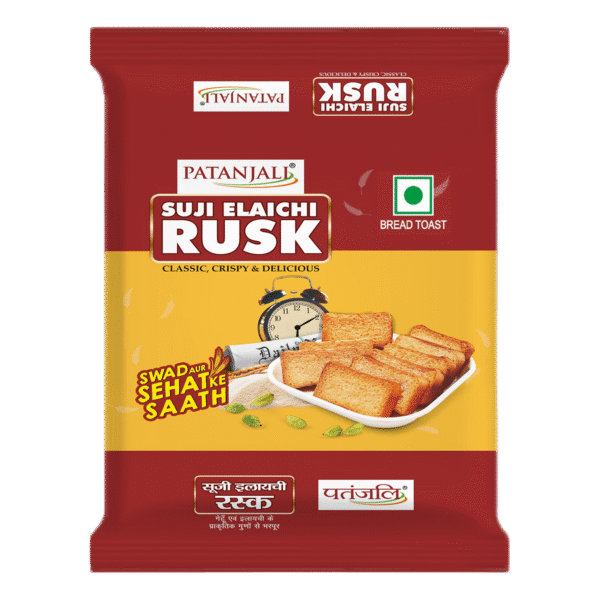 Patanjali Suji Elaichi Rusk Toast - 182gm