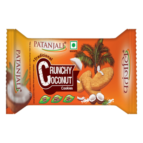 Patanjali Crunchy Coconut Biscuits, 240g
