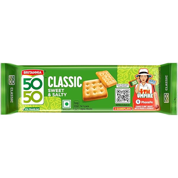 Britannia 50 50 Sweet And Salty Biscuit -62.4gm